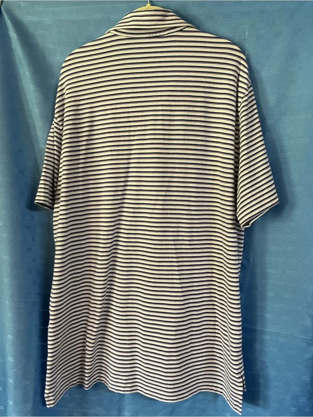 Polo Ralph Lauren Men’s Stretch Lisle Striped Polo - White, Purple, & Navy